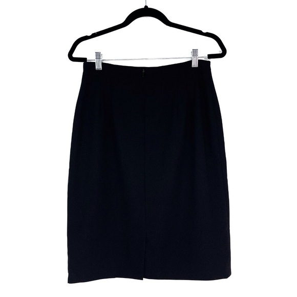 Evan Picone Women’s Size 10 Medium Black 100% Worsted Wool Vintage Pencil Skirt - Picture 5 of 8
